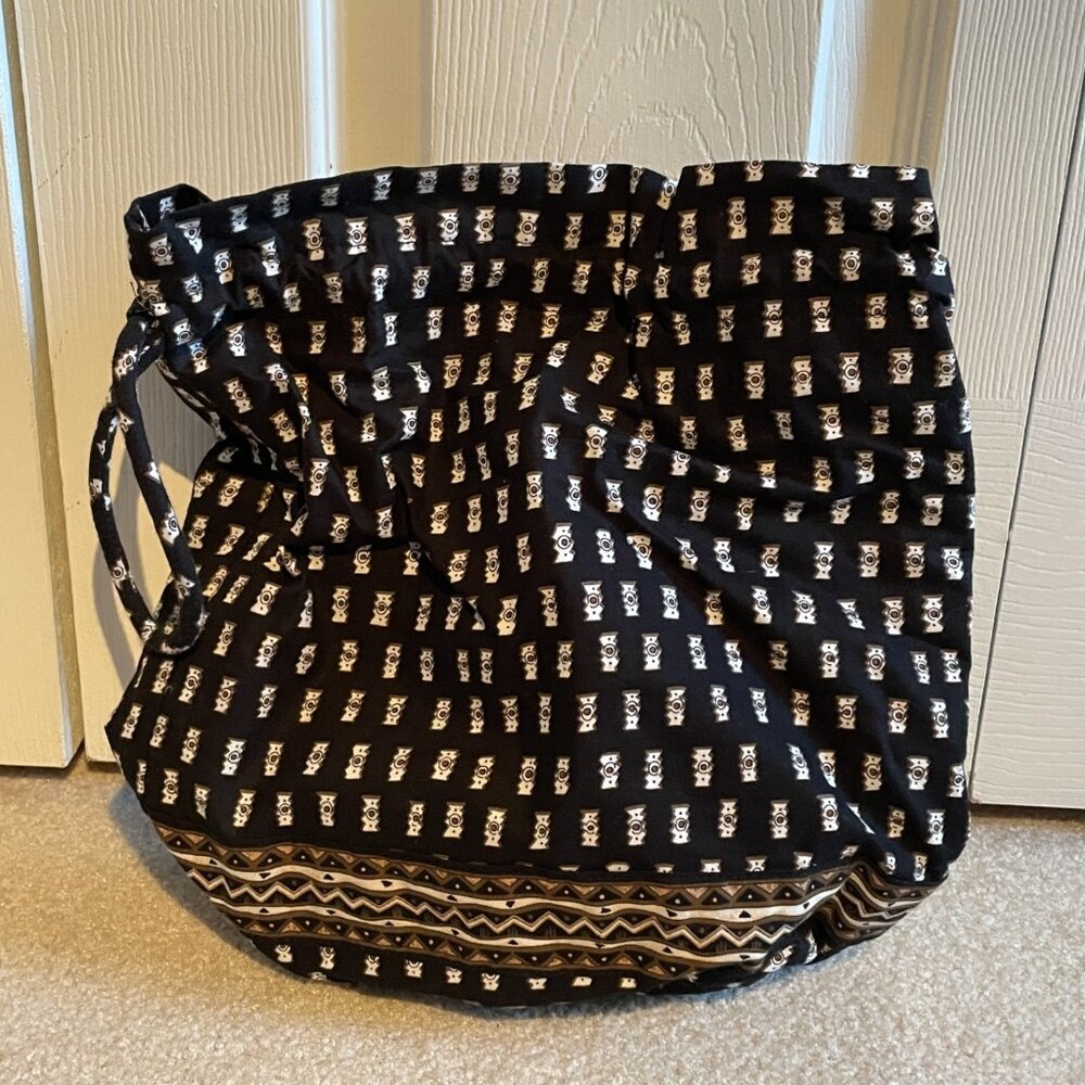 Vera Bradley Ditty Bag in Black & Tan Zebra Pattern - Retired, Vintage - EUC
